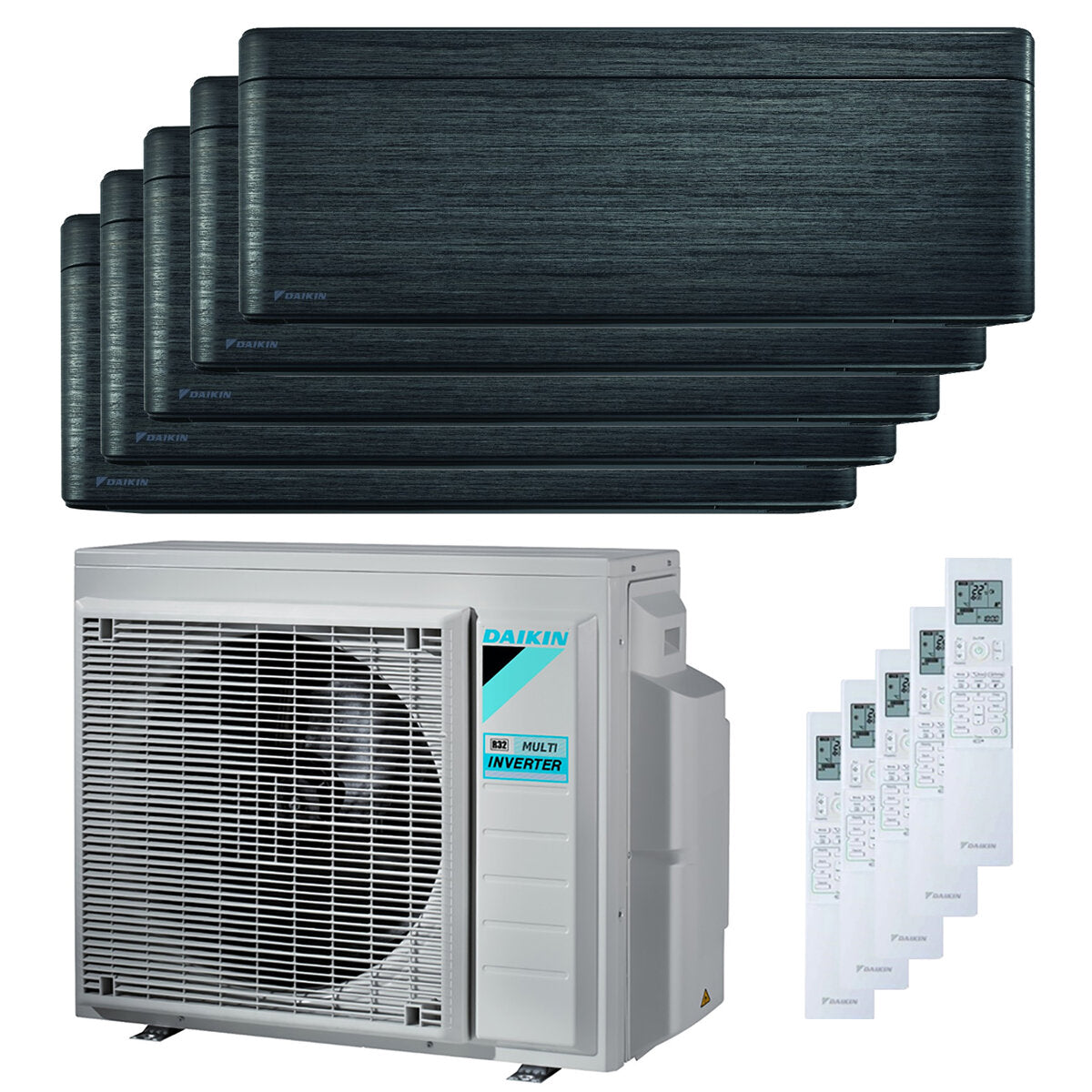 Daikin Stylish Klimaanlage Penta Split 7000 + 9000 + 9000 + 12000 + 18000 BTU Inverter A++ WLAN Außengerät 9,0 kW