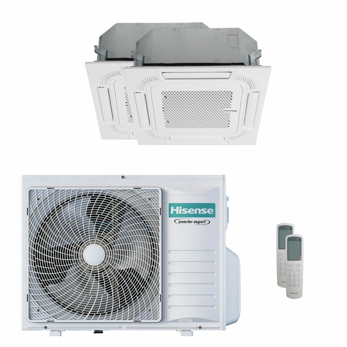 Hisense Cassetta ACT Dual-Split-Klimaanlage 12000+18000 BTU Inverter A++ Außeneinheit 8 kW 2023
