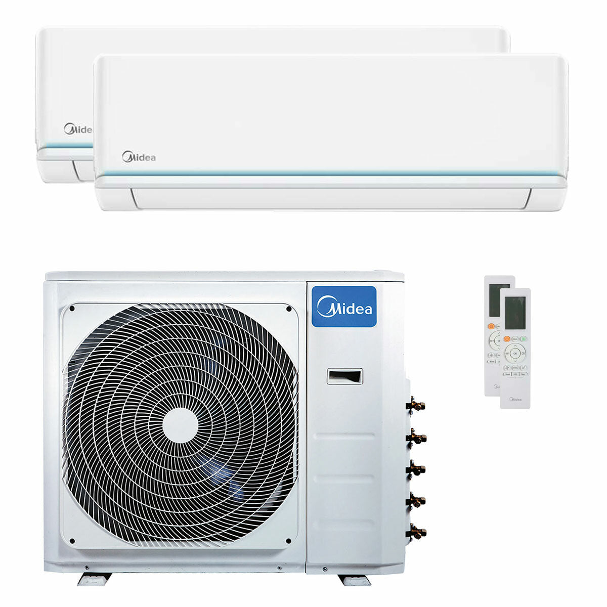 Midea Evolution Dual-Split-Klimaanlage 18000+18000 BTU Wechselrichter Eine Außeneinheit 12,3 kW 