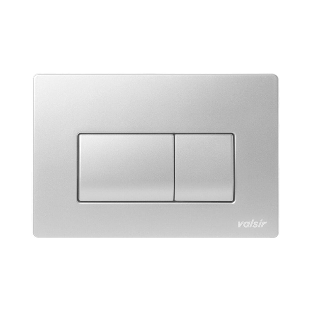 Valsir P1 white mechanical plate with double button