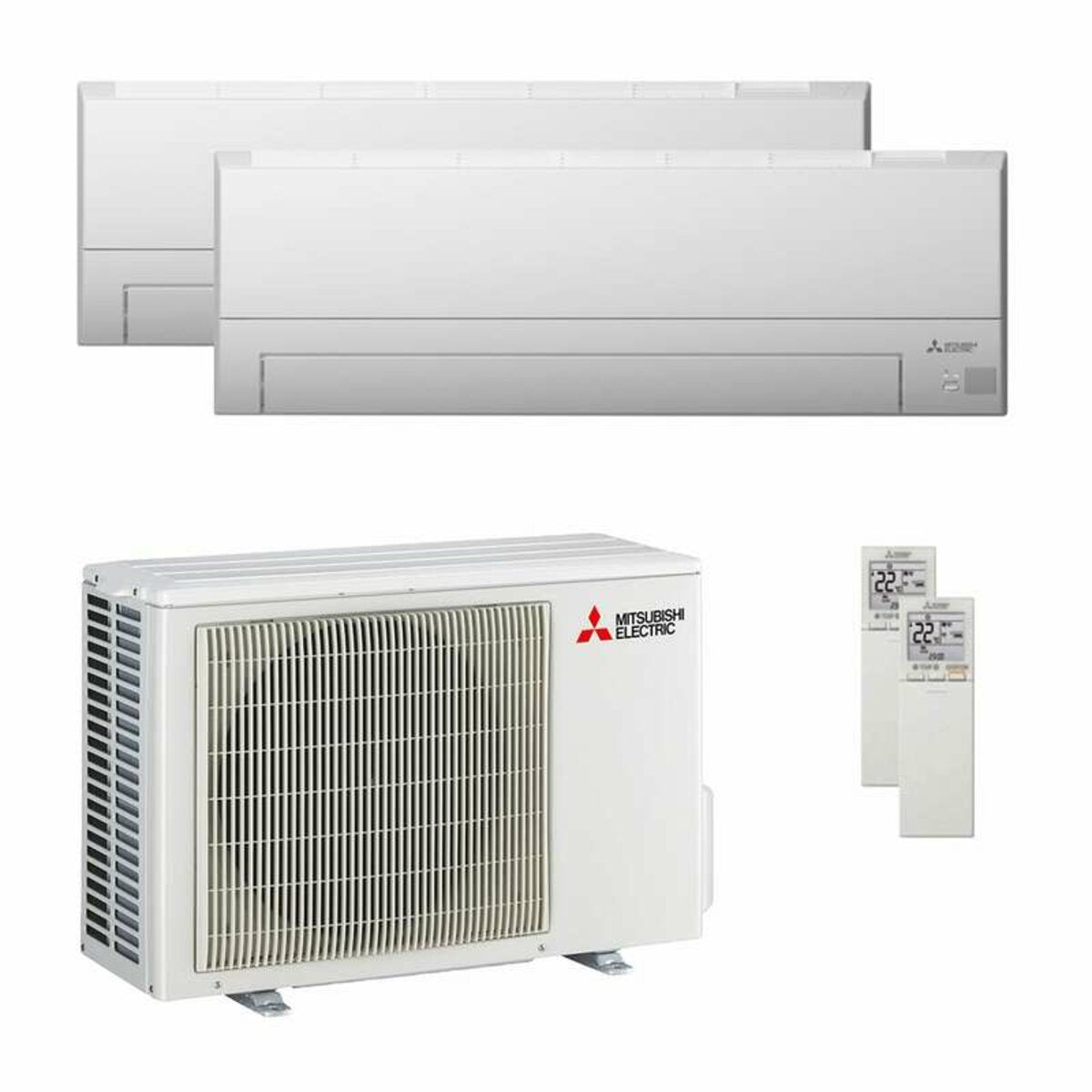 Mitsubishi Electric Klimaanlage BT-Serie Dual Split 9000+9000 BTU R32 Inverter A++ WiFi Außengerät 5,3 kW