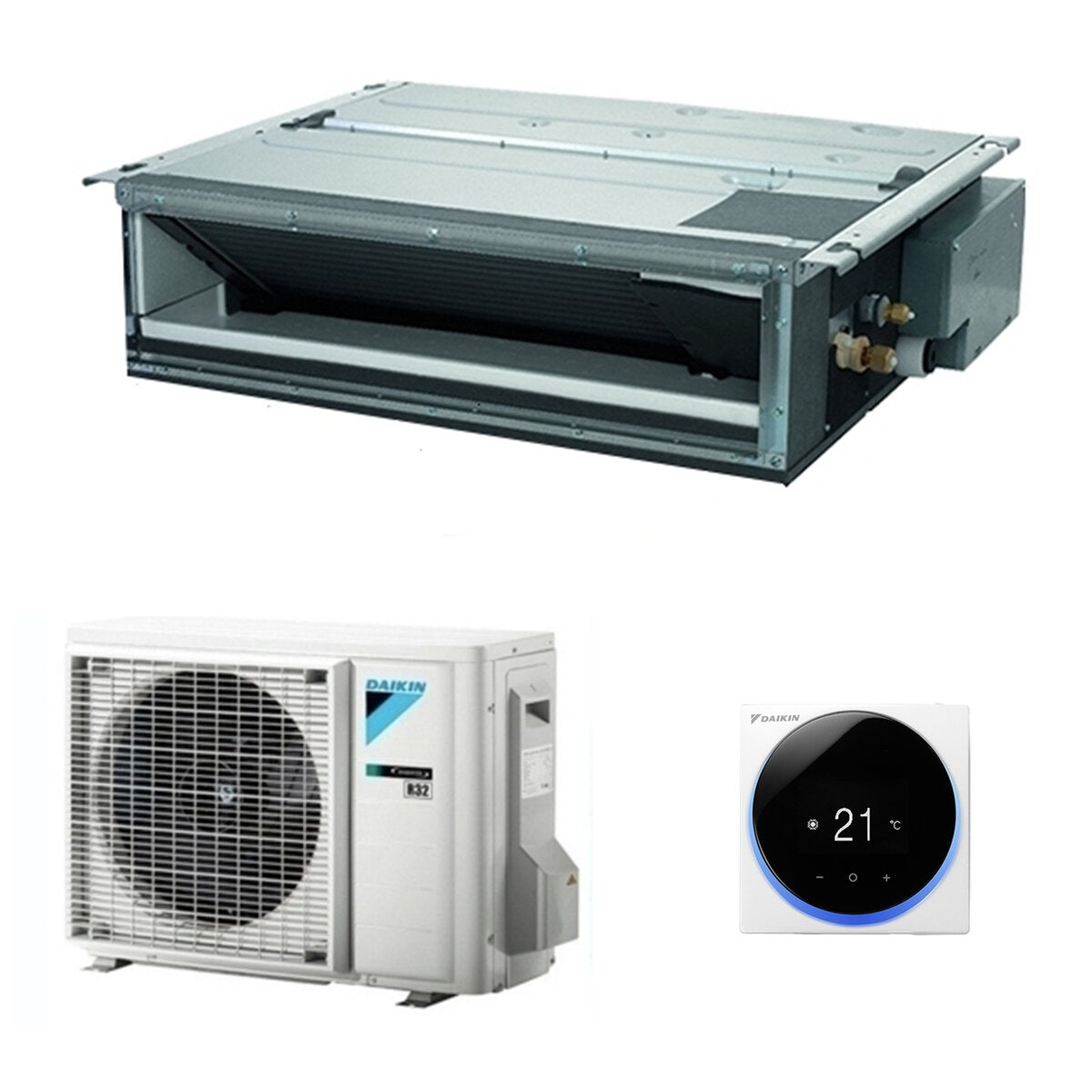 Daikin kanalisierbare Klimaanlage Mini Sky FDXM-F9 12000 BTU Inverter A+ R32 mit Wandsteuerung