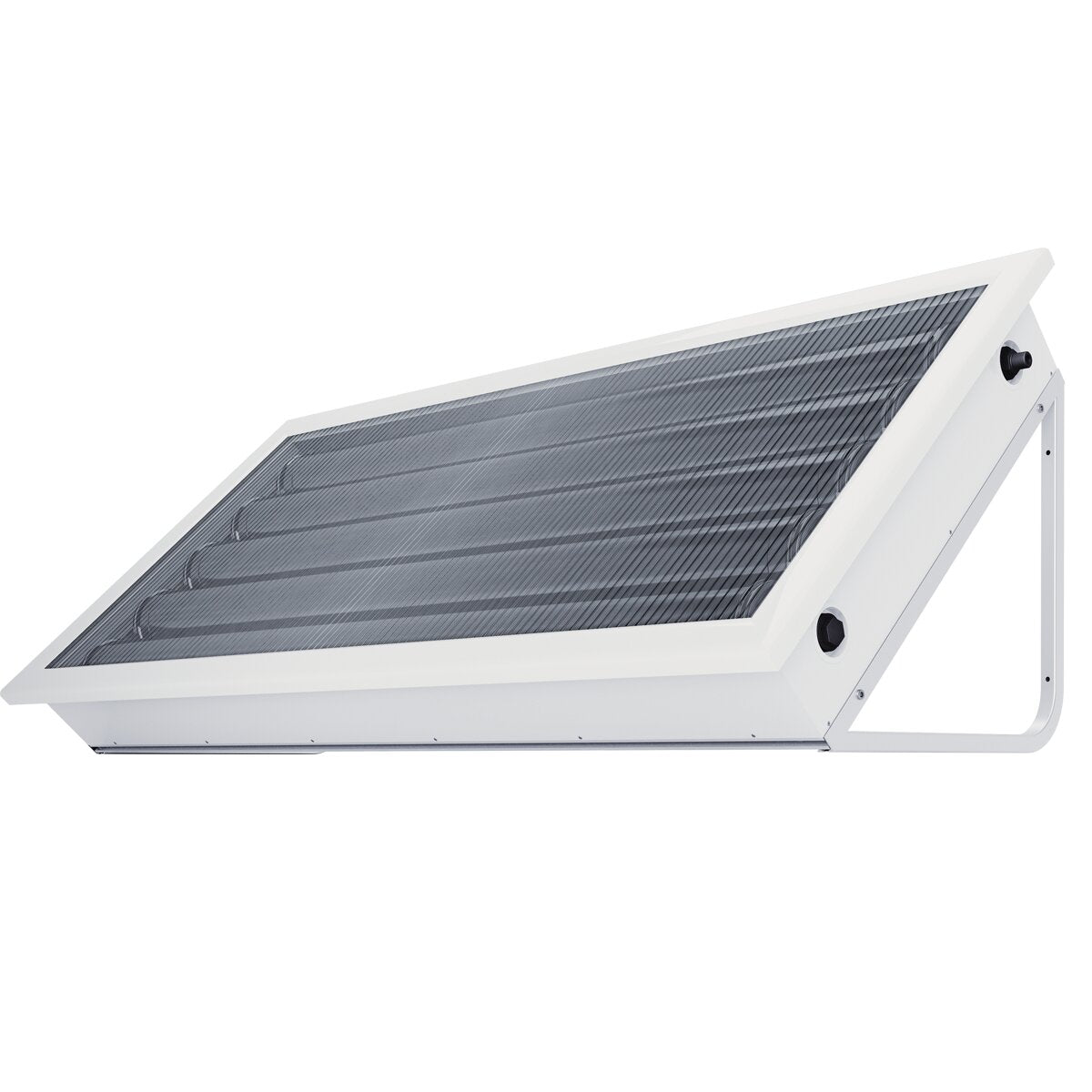 Pleion Ego 110 weißes Solarpanel mit natürlicher Zirkulation, 105 Liter, flaches und geneigtes Dach