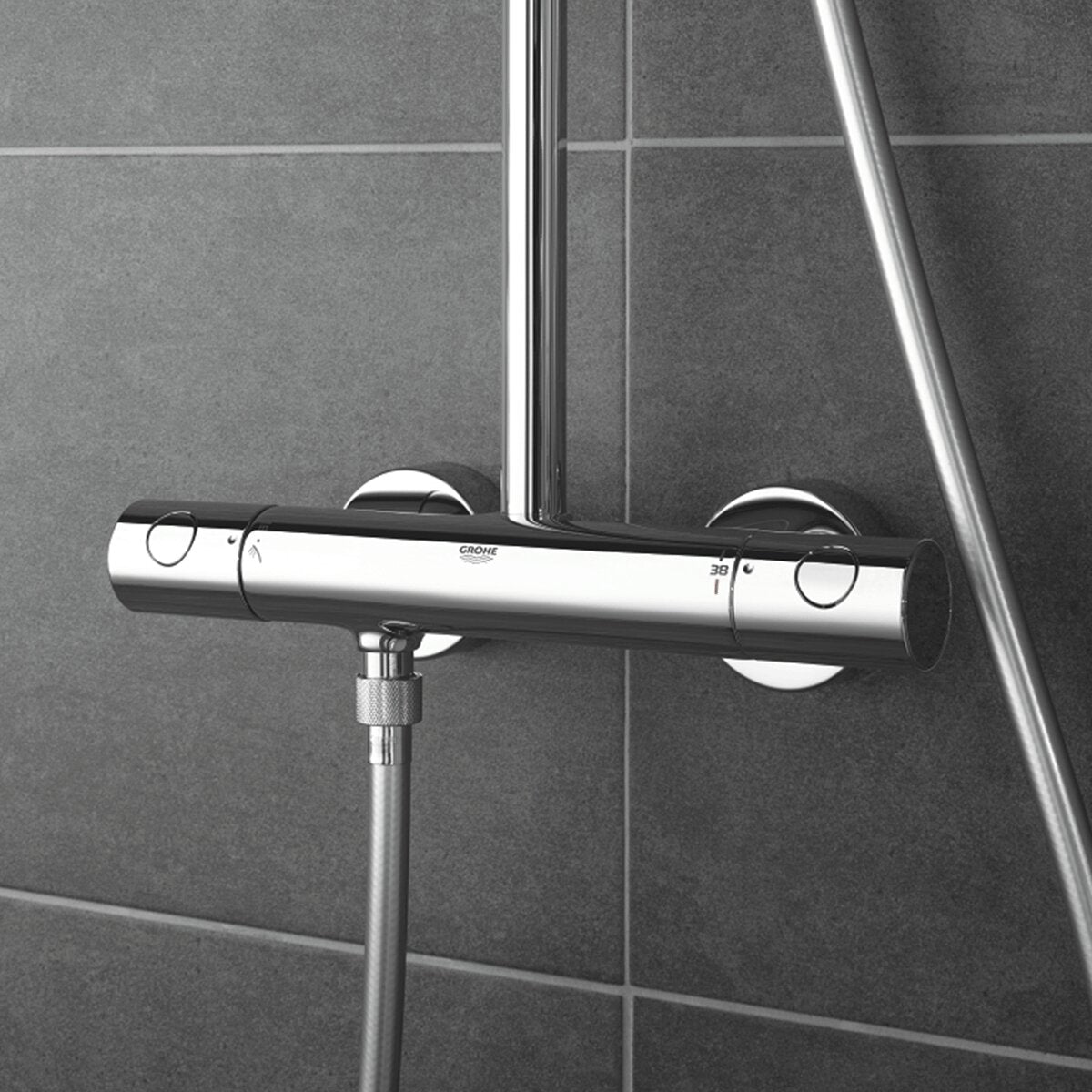 Grohe Tempesta Cosmopolitan System 210 shower column with thermostatic mixer