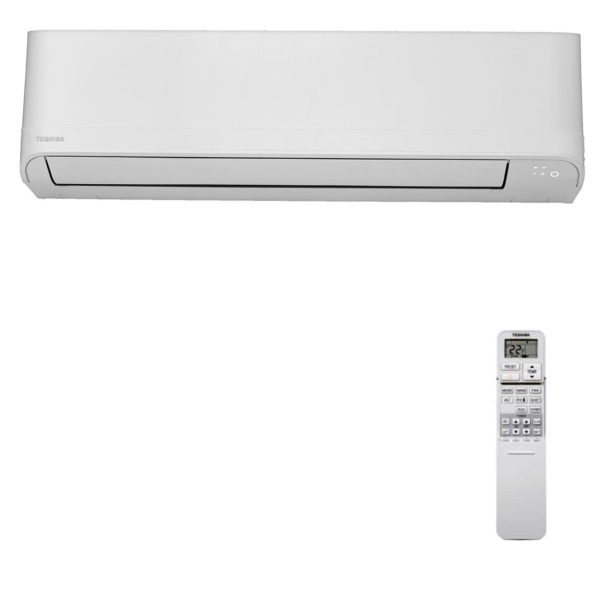 Toshiba Seiya Smart quadri split air conditioner 5000+5000+7000+16000 BTU inverter A++ wifi external unit 8 kW