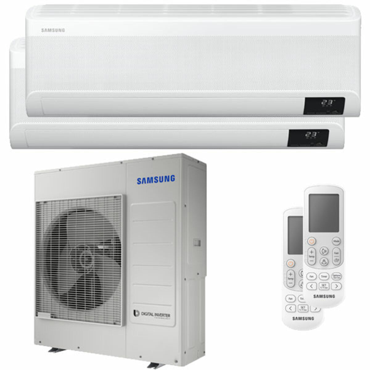 Samsung Windfree Avant Dual Split Klimaanlage 24000 + 24000 BTU Inverter A++ WLAN Außengerät 10,0 kW