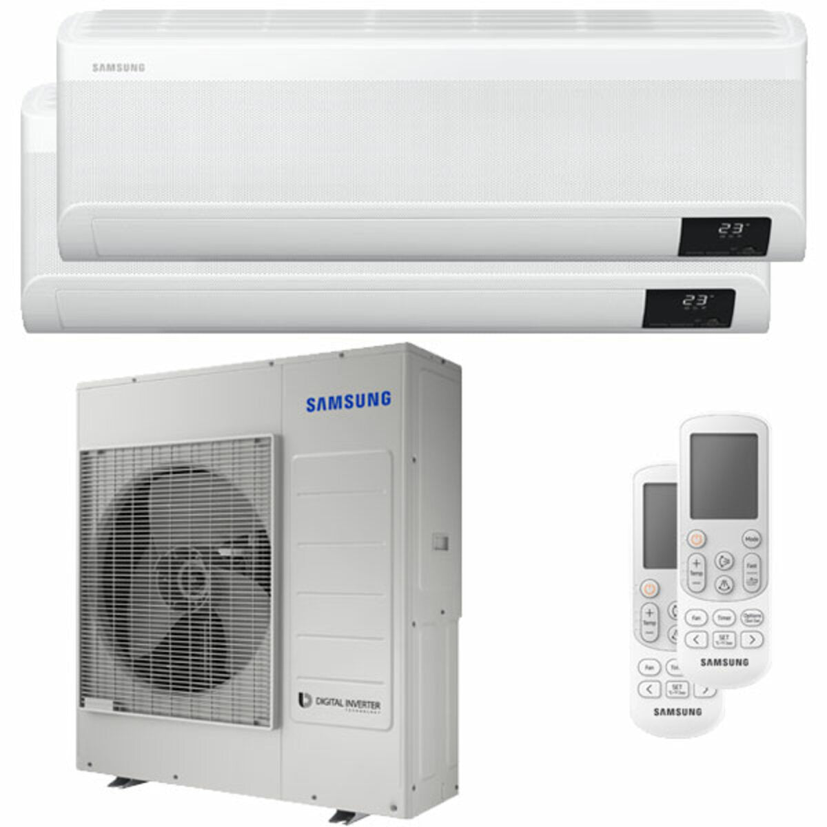 Samsung windfree Avant climatiseur double split 24000 + 24000 BTU onduleur A ++ unité extérieure wifi 10,0 kW