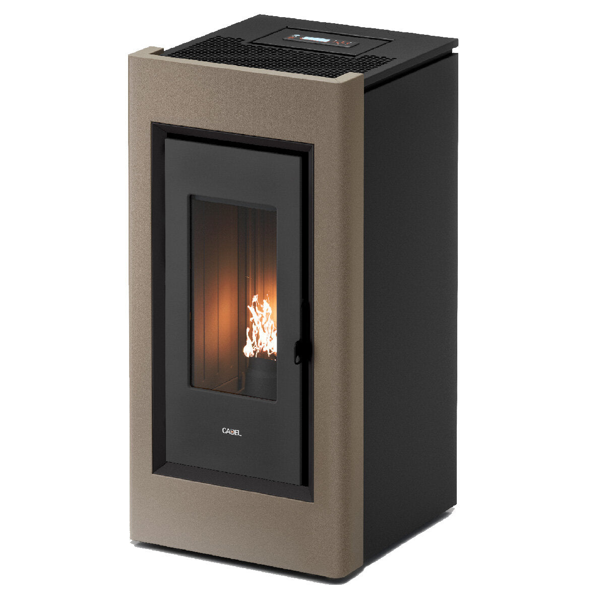 Poêle à granulés CADEL Prince Plus 11 kW, couleur bronze clair, avec ventilation par conduit et Wi-Fi