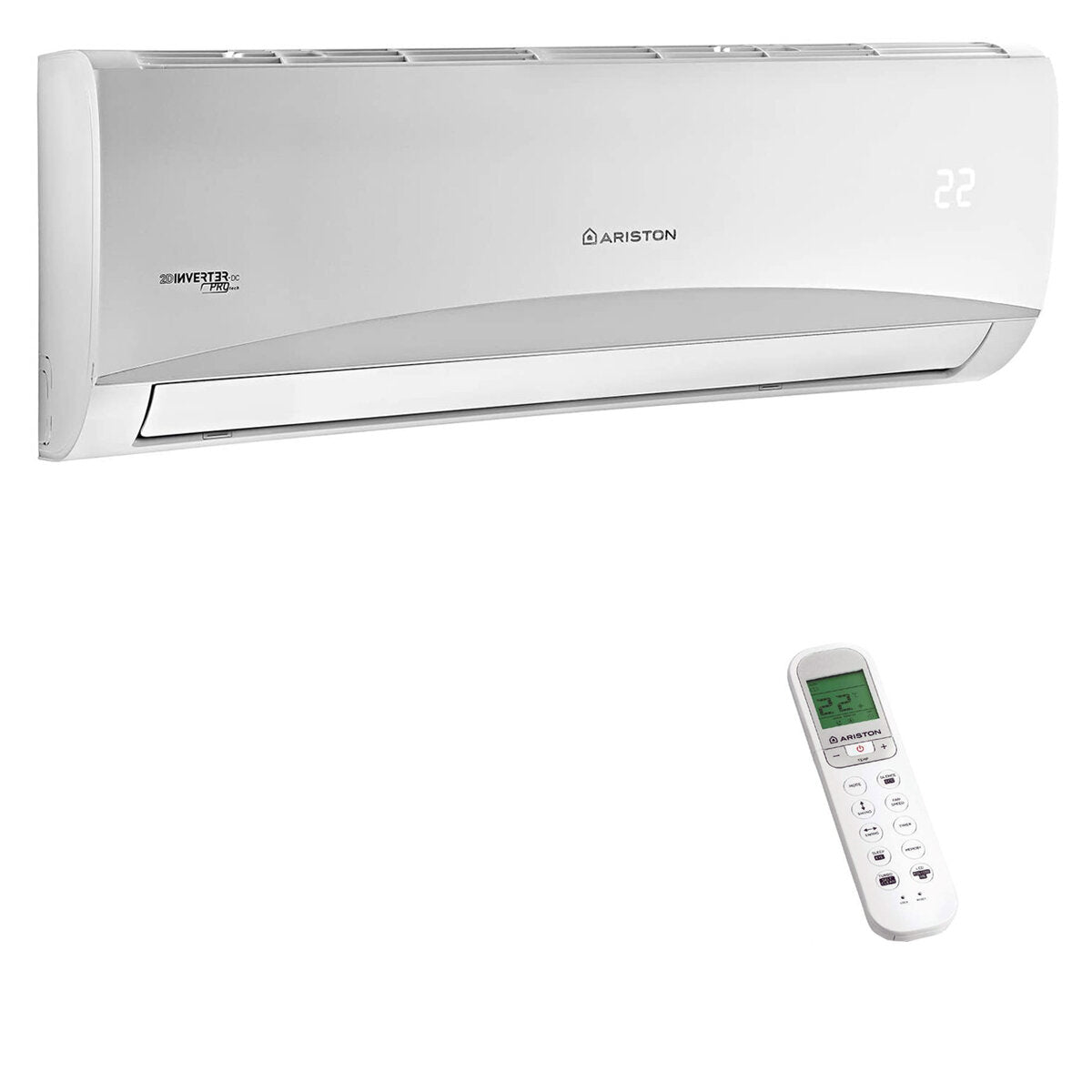 Ariston PRIOS dual split air conditioner 9000+12000 BTU inverter R32 A+ external unit 5.0 kW