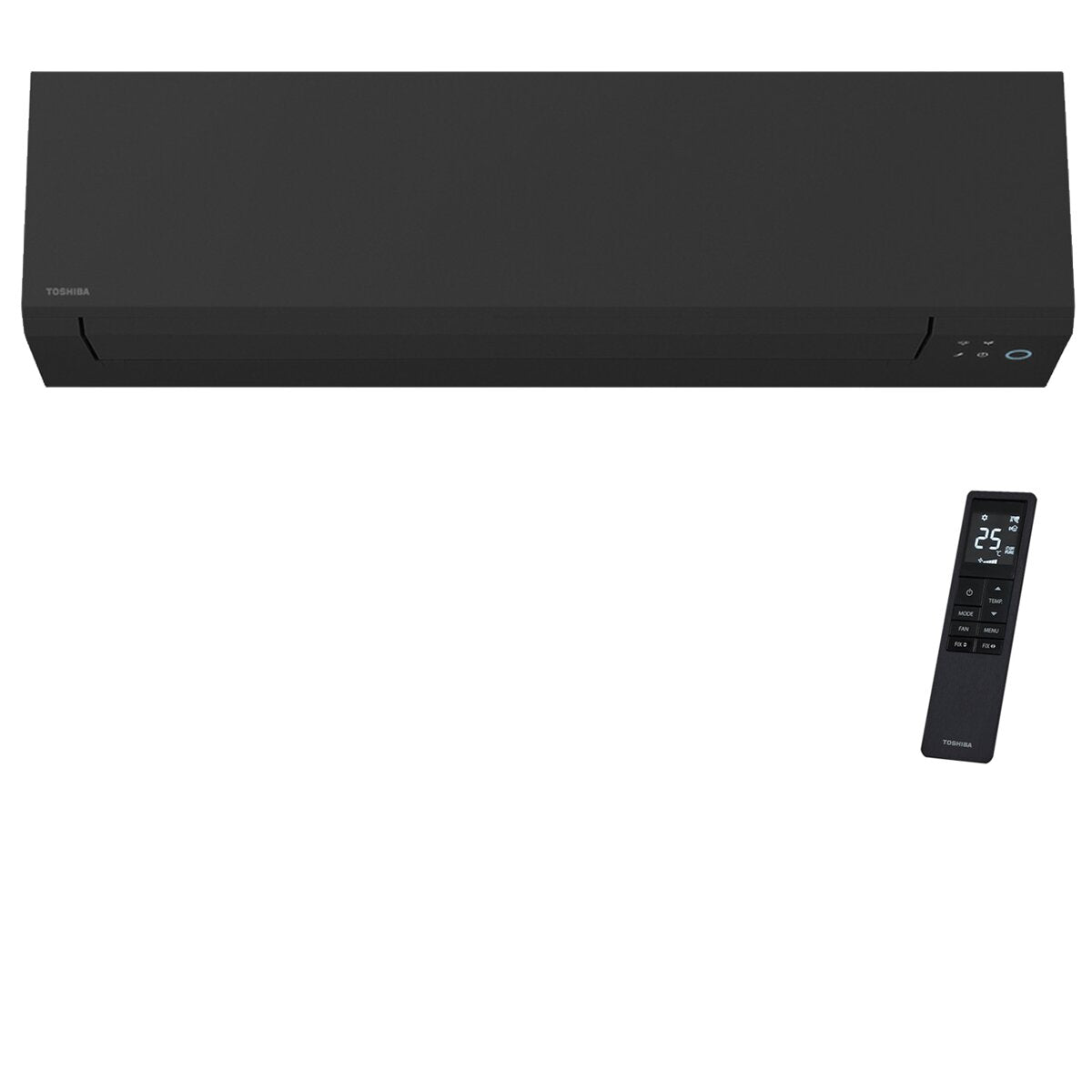 Toshiba SHORAI Edge Black dual split air conditioner 5000+7000 BTU inverter A++ wifi external unit 4 kW