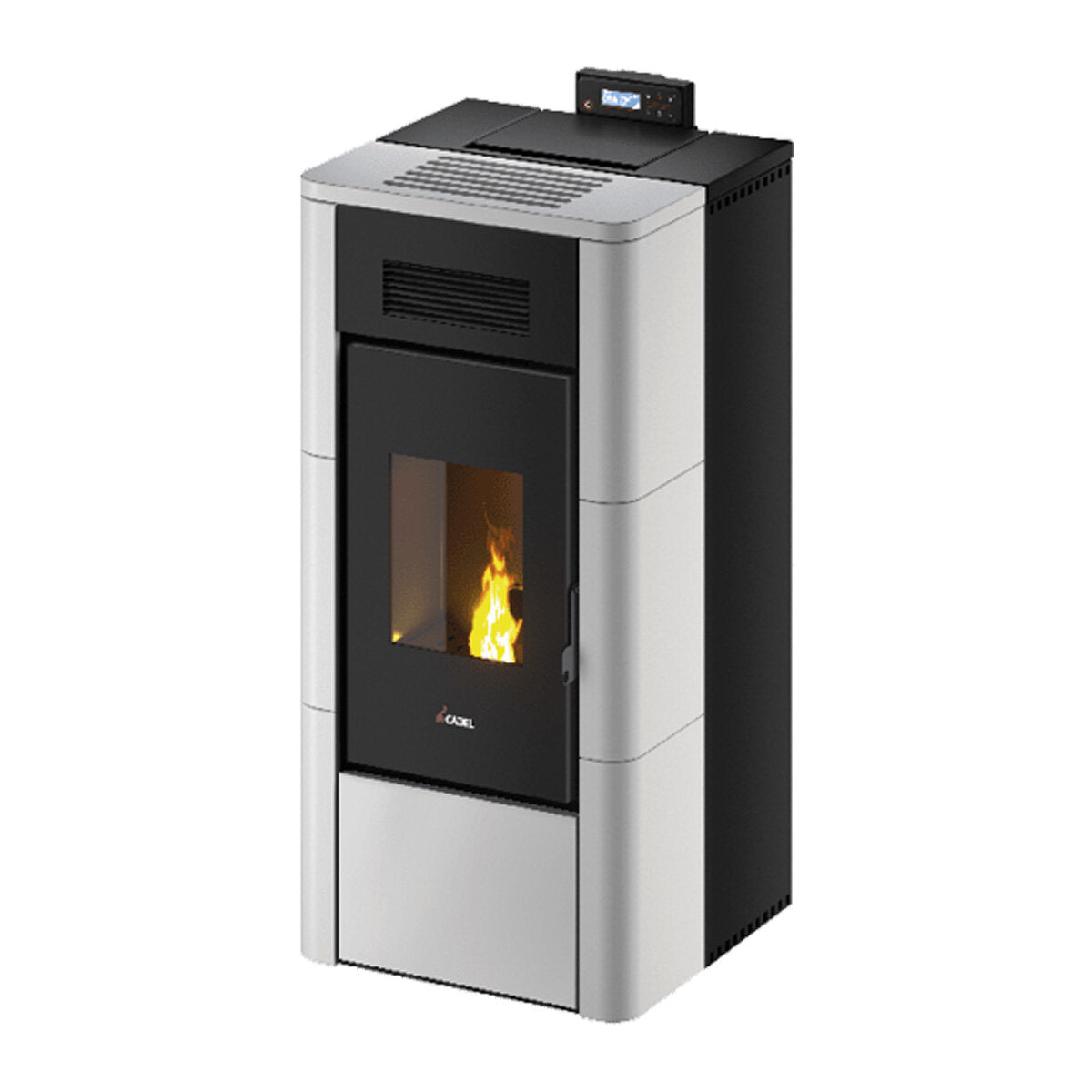 Cadel River Idro 16 Water Pellet Stove 16.1 kW WiFi - WHITE MAIOLICA