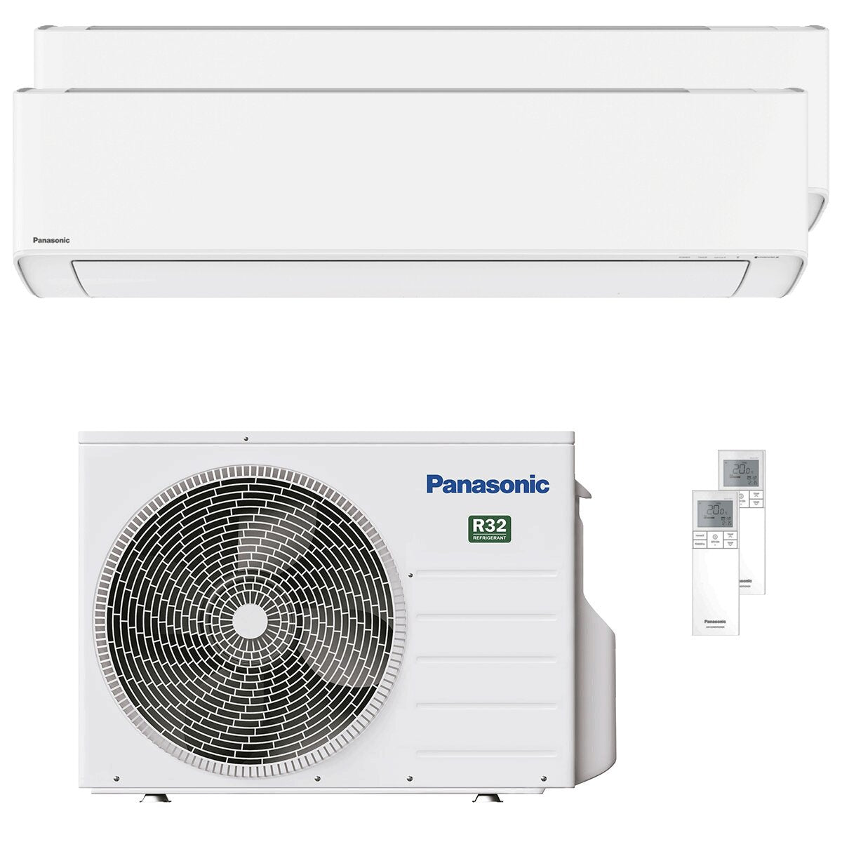Panasonic Etherea Dual-Split-Klimaanlage 9000+9000 BTU Inverter A+++ WLAN Außeneinheit 4,1 kW Mattweiß