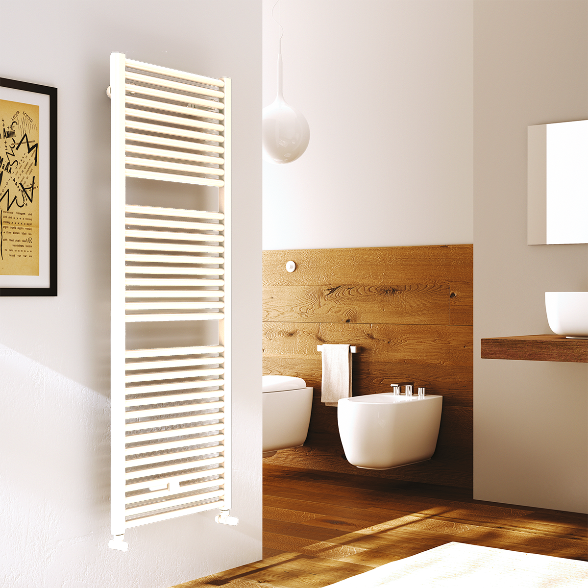 Cordivari Claudia towel warmer radiator 600x763 mm steel White