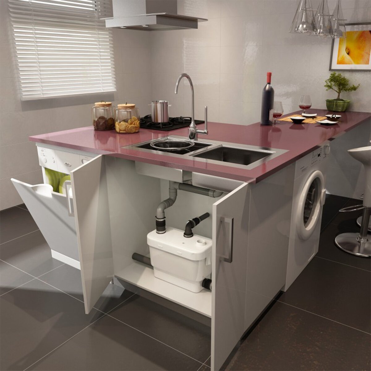 Pompe à eau claire SFA Sanivite Plus+ - POUR LAVABO, LAVE-LINGE, LAVE-VAISSELLE, ÉVIER