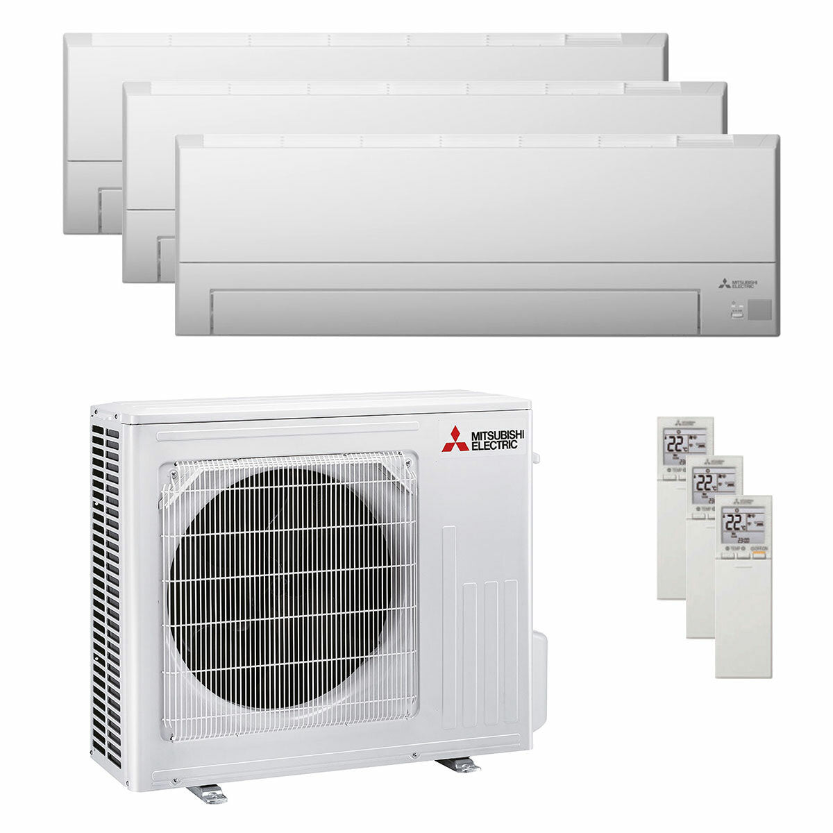 Mitsubishi Electric Air Conditioner Series BT trial split 9000+9000+12000 BTU R32 Inverter A++ WiFi outdoor unit 5.4 kW