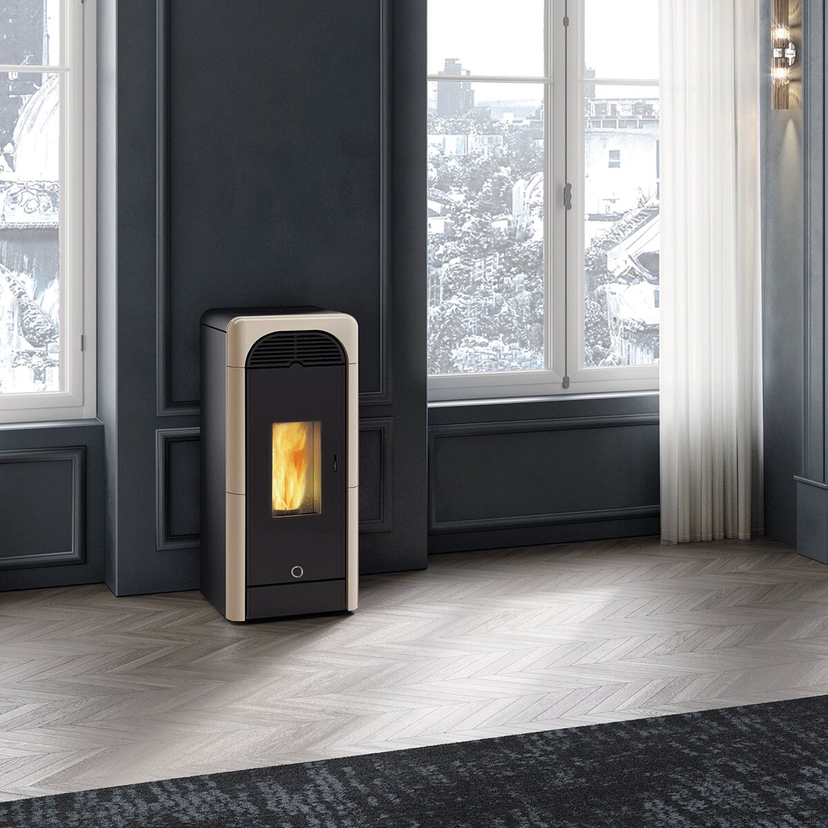 Poêle à pellets EK63 BERRY90+ - Groupe Edilkamin - 9,2 kW à air canalisé Tortora