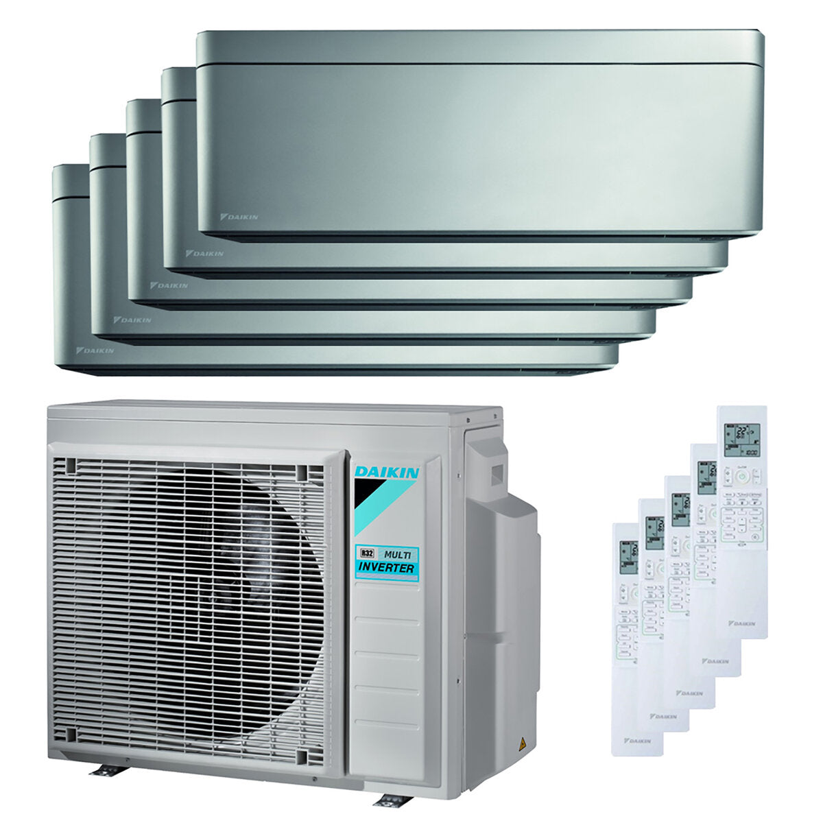 Climatiseur élégant Daikin penta split 9000 + 9000 + 9000 + 9000 + 15000 BTU onduleur A ++ wifi unité extérieure 9 kW