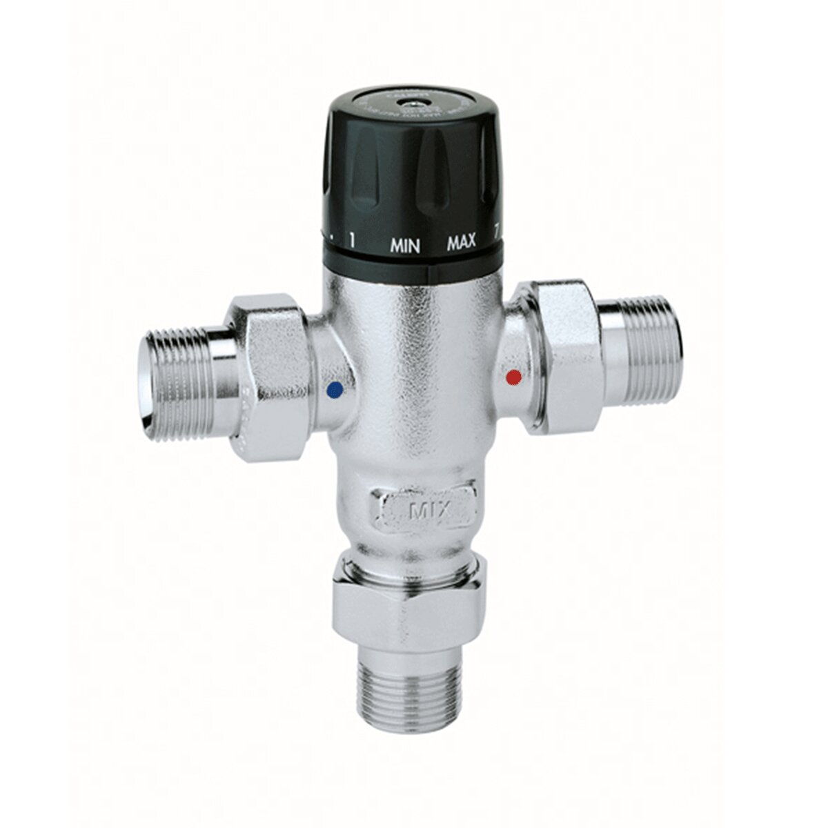 Caleffi 521 series thermostatic mixer with 3/4" knob