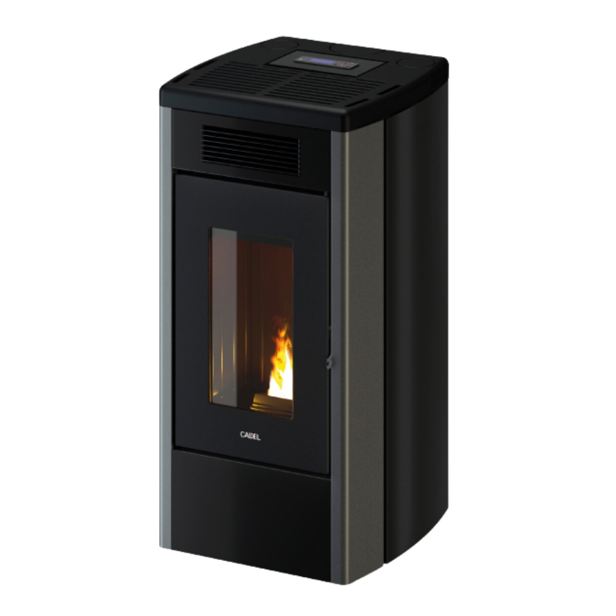 Cadel Atena Plus 12 Pelletkaminofen mit Warmluftzufuhr, 12 kW - WiFi TITANIUM
