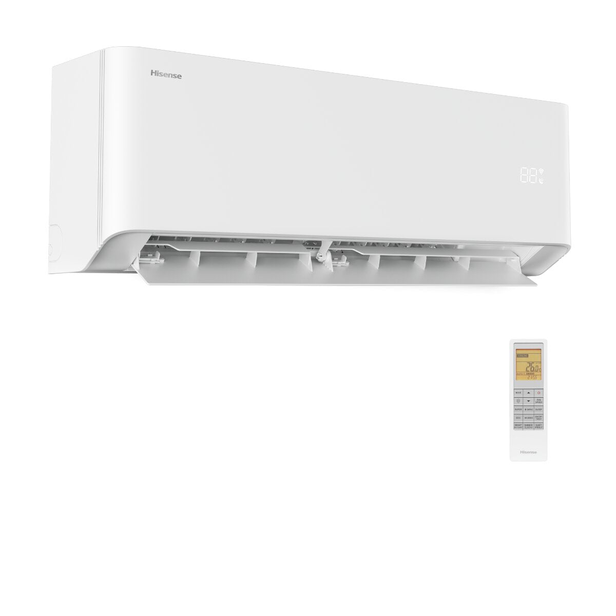 Climatiseur split Hisense Uni HB 7000+9000 BTU Inverter A++ avec Wi-Fi et unité extérieure de 5,5 kW 