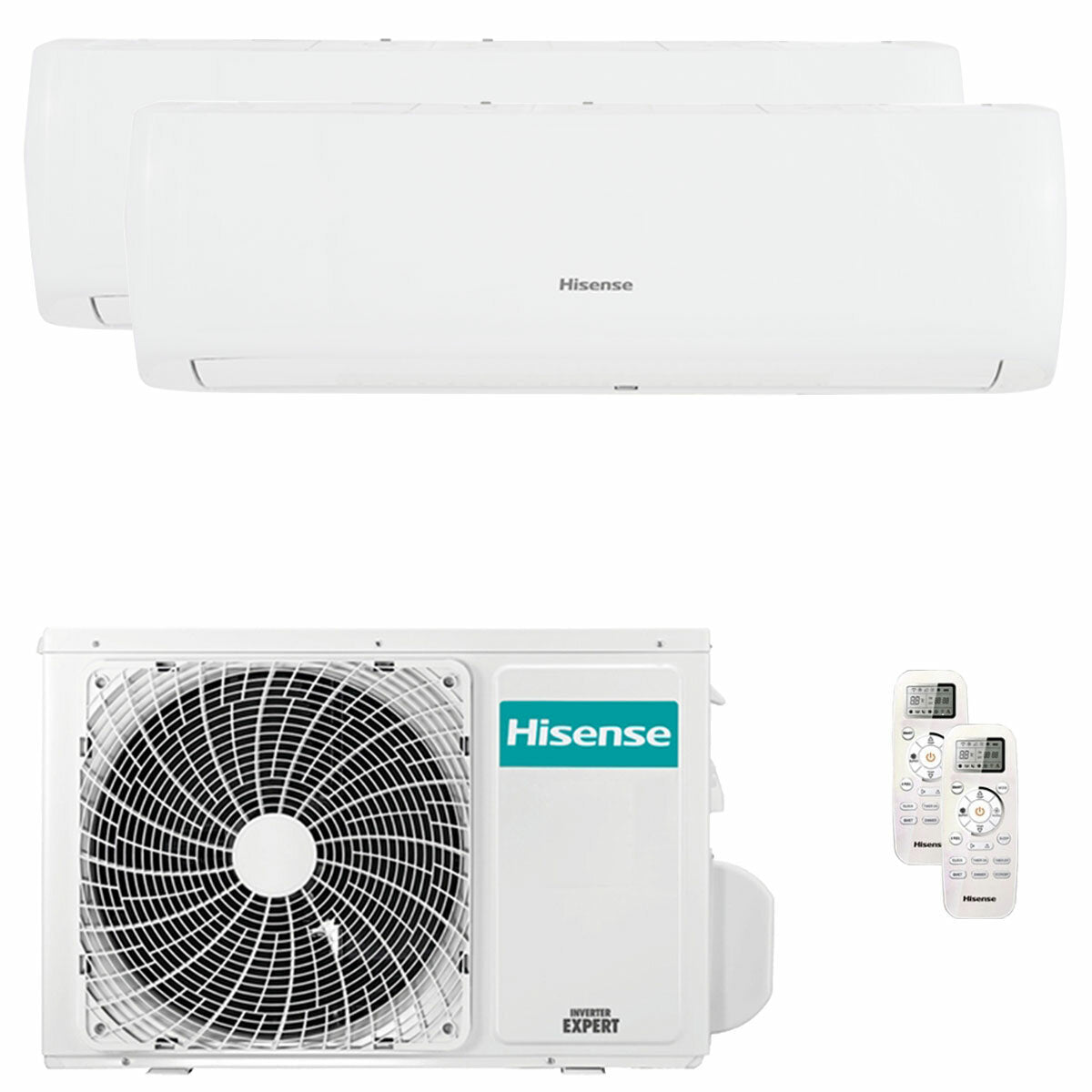 Hisense IQ PLUS Dual-Split-Klimaanlage 9000+12000 BTU Inverter A++ WLAN-Außeneinheit 4,1 kW 