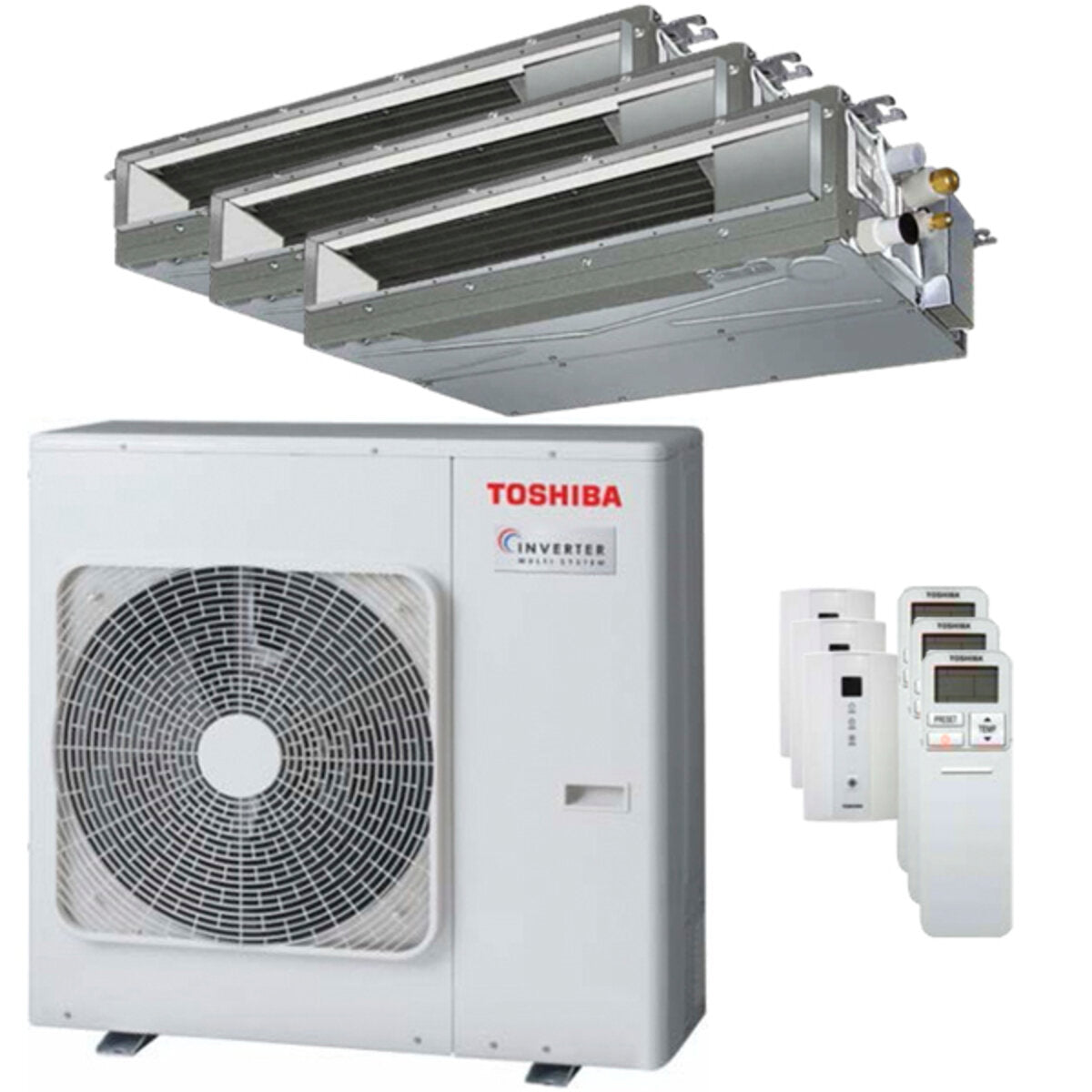 Toshiba Ductable Air Conditioner U2 trial split 7000 + 7000 + 22000 BT