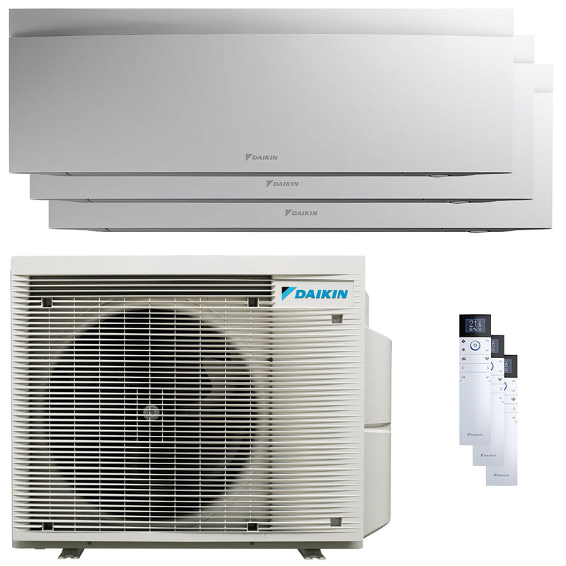 Daikin Emura 3 trial split air conditioner 7000+7000+15000 BTU inverter A+ wifi outdoor unit 6.8 kW White