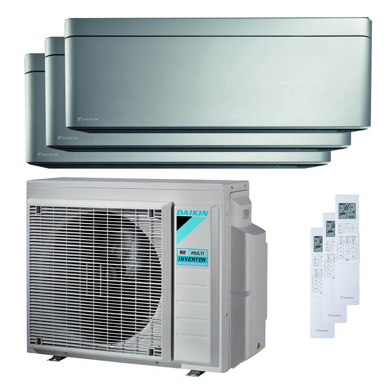 Daikin Stylish trial split air conditioner 9000 + 9000 + 9000 BTU inverter A +++ wifi outdoor unit 5.2 kW